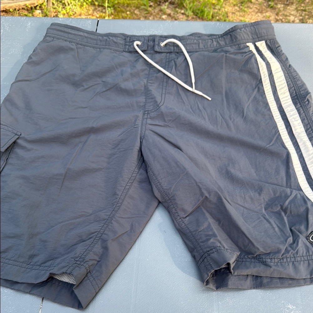 Life Is Good Men's Hybrid Shorts - Dark Gray with White Accents